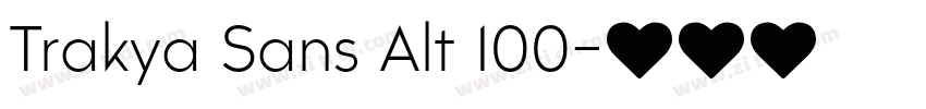 Trakya Sans Alt 100字体转换